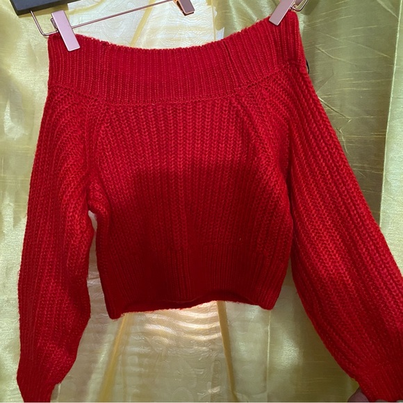 knitted off the shoulder sweater - Picture 1 of 5